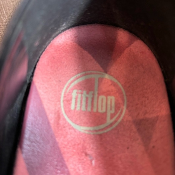 FITFLOP Sz 41 Slip On Small Platform Throughout Leather Ballet Flats Shoes - Picture 4 of 9